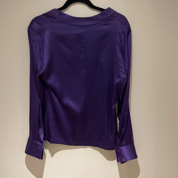 Gorgeous Purple Satin Drape Neck Blouse from Zena - Picture 4 of 4
